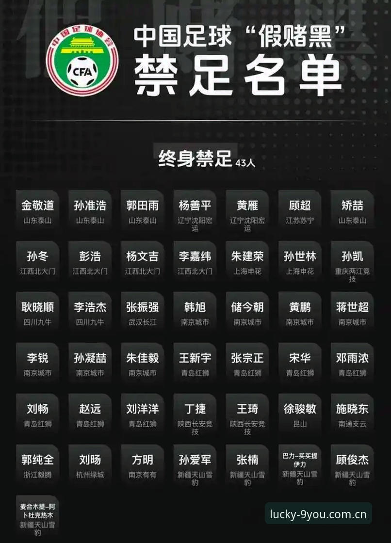 九游娱乐下载 中国足球禁足名单深度评测:从行业震荡看体育诚信体系重建